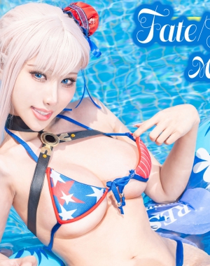 [网红COSER写真] Hane Ame 雨波 – 武藏泳装 套图