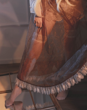 [网红COSER写真] 福利姬嘎潼 – 透明女仆 套图