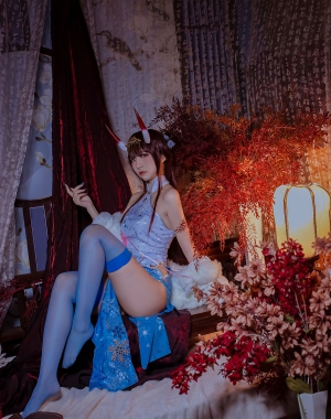 人气Coser二佐Nisa – 碧蓝航线 能代旗袍 写真套图